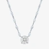 Fine Jewelry Diamond Addiction (e-f / Vs1-vs2) Womens 1 Ct. T.w. Lab Grown White Diamond 10k White Gold Round 18  In White