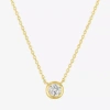 Fine Jewelry Diamond Addiction (g-h / I1-i2) Womens 1/3 Ct. T.w. Lab Grown White Diamond 10k Gold Round 16 Inch P In Yellow
