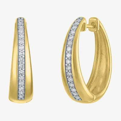 Fine Jewelry Diamond Addiction (g-h / I1-i2) Womens 1/4 Ct. T.w. Lab Grown White Diamond 14k Gold Over Silver Ste In Transparent