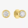 Fine Jewelry Diamond Addiction (g-h / Si2-i1) 1 Ct. T.w. Lab Grown White Diamond 14k Gold 7mm Round Stud Earrings In Yellow