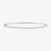 Fine Jewelry Diamond Addiction (g-h / Si2-i1) Womens 1/2 Ct. T.w. Lab Grown White Diamond 10k Gold Bangle Bracele In White