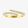 Fine Jewelry Diamond Addiction (g-h / Si2-i1) Womens 1/3 Ct. T.w. Lab Grown White Diamond 10k Gold Delicate Midi  In Transparent