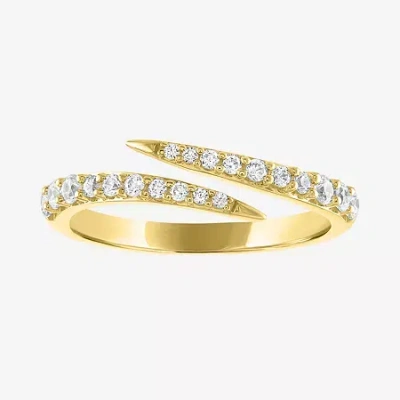 Fine Jewelry Diamond Addiction (g-h / Si2-i1) Womens 1/3 Ct. T.w. Lab Grown White Diamond 10k Gold Delicate Midi  In Transparent