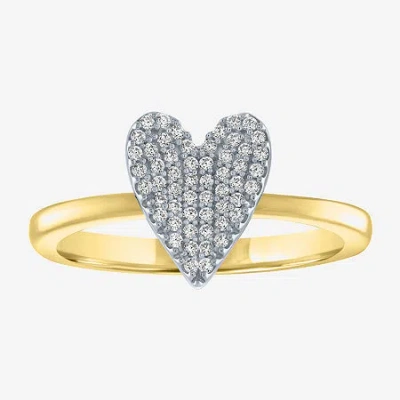 Fine Jewelry Diamond Addiction (g-h / Si2-i1) Womens 1/6 Ct. T.w. Lab Grown White Diamond 14k Gold Over Silver St In Transparent