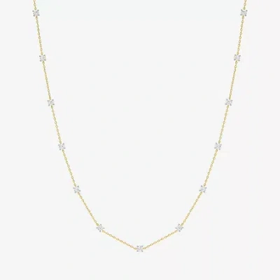 Fine Jewelry Diamond Addiction (g-h / Si2-i1) Womens 2 Ct. T.w. Lab Grown White Diamond 10k White Gold 20 Inch Pe In Yellow