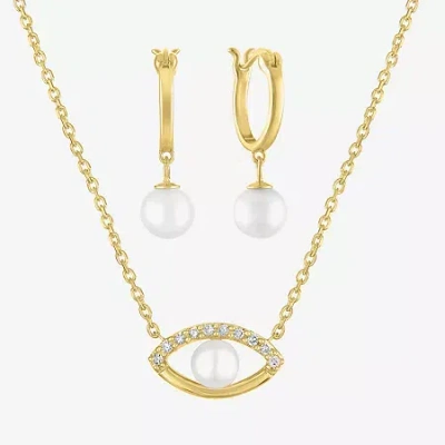 Fine Jewelry Diamond Addiction (g-h / Si2-i1) Womens Diamond Accent Lab Grown White Diamond Cultured Freshwater P In Transparent