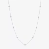 Fine Jewelry Diamond Addiction (g-h / Si2-i1) Womens White Diamond 10k Gold 18 Inch Tennis Necklace In White