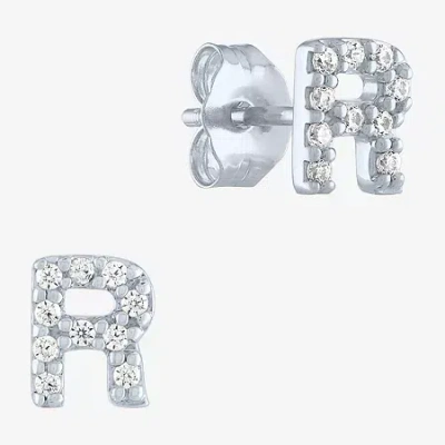 Fine Jewelry Diamond Addiction Lab-grown (g-h / Si2-i1) Diamond Accent Stud Earrings In Sterling Silver In Red