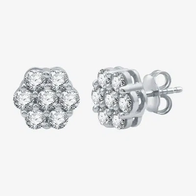 Fine Jewelry Diamond Blossom 1 Ct. T.w. Natural White Diamond 8.7mm Stud Earrings