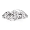 Fine Jewelry Diamond Blossom 1 Ct.t.w. Natural Diamond 3-blossom Ring In Transparent