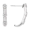 Fine Jewelry Diamond Blossom 1/2 Ct.t.w. Natural Diamond Hoop Earrings In Transparent