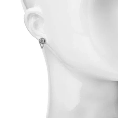 Fine Jewelry Diamond Blossom 1/3 Ct.t.w. Natural Diamond Earrings In Silver