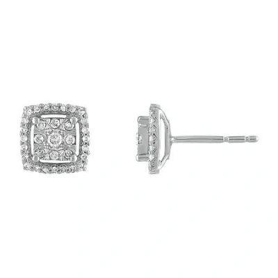 Fine Jewelry Diamond Blossom 1/4 Ct. T.w. Natural White Diamond 10k White Gold 8mm Stud Earrings