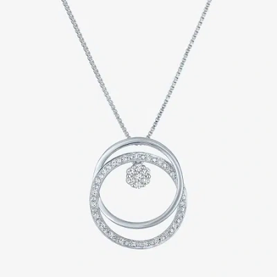 Fine Jewelry Diamond Blossom (g-h / Si2-i1) Womens 1/10 Ct. T.w. Lab Grown White Diamond Sterling Silver 18 Inch 