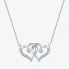 Fine Jewelry Diamond Blossom (g-h / Si2-i1) Womens 1/10 Ct. T.w. Lab Grown White Diamond Sterling Silver Heart Pe In Silver