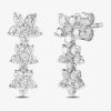 Fine Jewelry Diamond Blossom Womens 1 Ct. T.w. Lab Grown White Diamond 10k White Gold Flower Drop Earrings In White