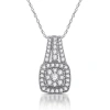 Fine Jewelry Diamond Blossom Womens 1 Ct. T.w. Natural White Diamond 10k Gold Cushion 18 Inch Pendant Necklace In Transparent