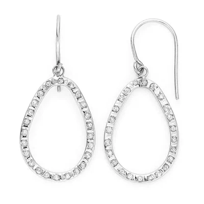 Fine Jewelry Diamond Fascination 14k White Gold Open Teardrop Earrings