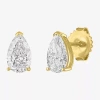 Fine Jewelry ( E-f/si1-si2 ) 2 Ct. T.w. Lab-grown Diamond 14k Gold 8.8mm Pear Stud Earrings In Yellow