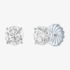 Fine Jewelry ( E-f/si1-si2 ) 4 Ct. T.w. Lab-grown Diamond 14k Gold 8mm Round Stud Earrings In White