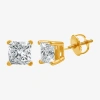 Fine Jewelry Ever Star (g / Si1-si2) 2 Ct. T.w. Lab-grown Diamond 10k Or 14k Gold Princess Stud Earrings In Yellow