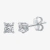 Fine Jewelry Everstar 1/2 Ct. T.w. Lab-grown (g / Si1-si2) Diamond Princess-cut Stud Earrings In 10k Or 14k Gold In White