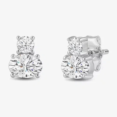 Fine Jewelry (f / Si2) 1 Ct. T.w. Lab Grown White Diamond 10k White Gold 7.2mm Stud Earrings