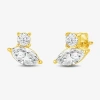 Fine Jewelry (f / Si2) 1/2 Ct. T.w. Lab Grown White Diamond 10k White Gold 5.9mm Stud Earrings In Yellow