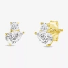 Fine Jewelry (f / Si2) 1/2 Ct. T.w. Lab Grown White Diamond 10k White Gold 6.4mm Stud Earrings In Yellow
