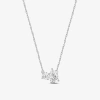 Fine Jewelry (f / Si2) Womens 1 Ct. T.w. Lab Grown White Diamond 10k White Gold 18 Inch Pendant Necklace In White