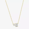 Fine Jewelry (f / Si2) Womens 1 Ct. T.w. Lab Grown White Diamond 10k White Gold 18 Inch Pendant Necklace In Yellow
