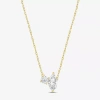 Fine Jewelry (f / Si2) Womens 1 Ct. T.w. Lab Grown White Diamond 10k White Gold 18 Inch Pendant Necklace In Yellow