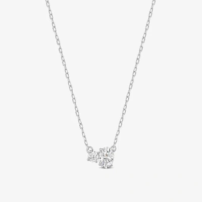 Fine Jewelry (f / Si2) Womens 1/2 Ct. T.w. Lab Grown White Diamond 10k White Gold 18 Inch Pendant Necklace