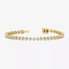 Fine Jewelry (f / Si2) Womens 5 Ct. T.w. Lab Grown White Diamond 10k Gold 7.5 Inch Tennis Bracelet In Transparent