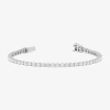 Fine Jewelry (f / Si2) Womens 5 Ct. T.w. Lab Grown White Diamond 10k White Gold 7.5 Inch Tennis Bracelet In Transparent