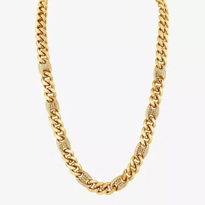 Fine Jewelry (f,si2) Mens 14k Gold Over Stainless Steel 24 Inch Curb Chain Necklace