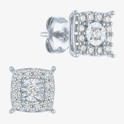 Fine Jewelry (g-h/ I1-i2) 1/4 Ct. T.w. Lab Grown White Diamond Sterling Silver Cushion Stud Earrings