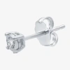 Fine Jewelry (g-h / I1) Womens Diamond Accent Lab Grown White Diamond Sterling Silver 3.3mm Round Single Earring In Transparent