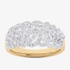 Fine Jewelry (g-h / Si1-si2) Womens 3/4 Ct. T.w. Lab Grown White Diamond 10k Gold Band In Transparent
