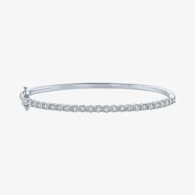Fine Jewelry (g-h / Si2-i1) 1/4 Ct. T.w. Lab Grown White Diamond Sterling Silver Or 14k Gold Over Silver Bangle B