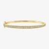 Fine Jewelry (g-h / Si2-i1) 1/4 Ct. T.w. Lab Grown White Diamond Sterling Silver Or 14k Gold Over Silver Bangle B In Gold
