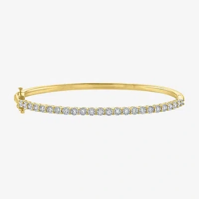 Fine Jewelry (g-h / Si2-i1) 1/4 Ct. T.w. Lab Grown White Diamond Sterling Silver Or 14k Gold Over Silver Bangle B In Multi