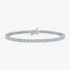 Fine Jewelry (g-h / Si2-i1) Womens 1 Ct. T.w. Lab Grown White Diamond Sterling Silver 7.25 Inch Tennis Bracelet In Silver