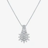 Fine Jewelry (g-h / Si2-i1) Womens 1/3 Ct. T.w. Lab Grown Diamond 10k White Gold 18 Inch Pendant Necklace In Transparent