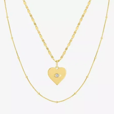 Fine Jewelry (g-h / Si2-i1) Womens Diamond Accent Lab Grown White Diamond 14k Gold Over Silver Sterling Silver 2- In Transparent