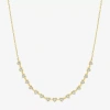 Fine Jewelry (g-h / Si2-i1) Womens White Diamond 14k Gold Over Silver Sterling Silver 18 Inch Tennis Necklace In Transparent