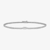 Fine Jewelry (g / I1) Womens 2 Ct. Lab Grown White Diamond 10k White Gold Tennis Bracelet In White