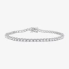 Fine Jewelry (g / Si1-si2) 5 Ct. T.w. Lab Grown White Diamond 10k White Or Yellow Gold 7.5 Inch Tennis Bracelet In White