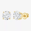 Fine Jewelry ( G / Si2 ) 2 Ct. T.w. Lab-grown Diamond 10k Gold 6.3mm Round Stud Earrings In Yellow