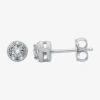 Fine Jewelry (g / Si2-si3) Diamond Accent Lab Grown White Diamond Sterling Silver 4.8mm Round Stud Earrings In Silver